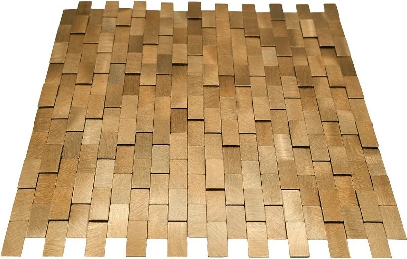 Zelfklevende Mozaïektegels Metaal | Steenstrip 3D Goud | 30×29,8 cm | Keuken, Bad & WC