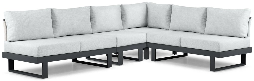 Hoek loungeset 6 personen Aluminium Grijs Lifestyle Garden Furniture Lorenzo