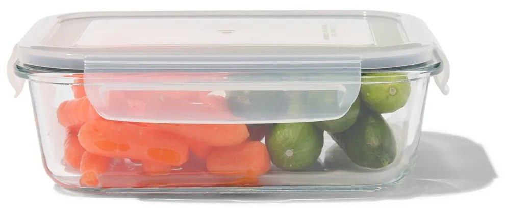 HEMA Glazen Clipdoos 1L (transparant)