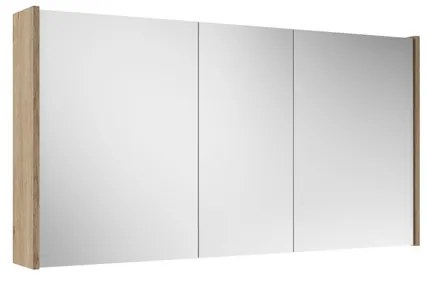 Saniclass Prime Spiegelkast - 120x63x16cm - inclusief zijpanelen - eiken SW1212818/SW812072