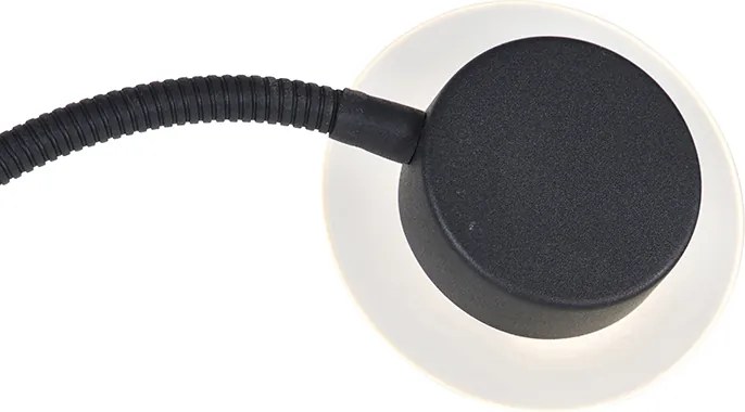 Moderne vloerlamp zwart incl. LED met leesarm - Chala