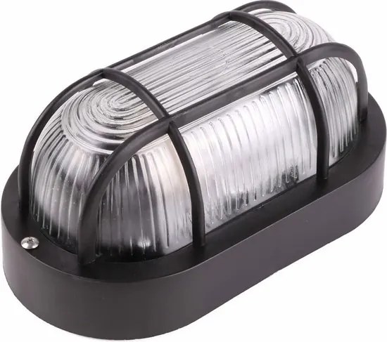 Bulleye lamp ovaal zwart