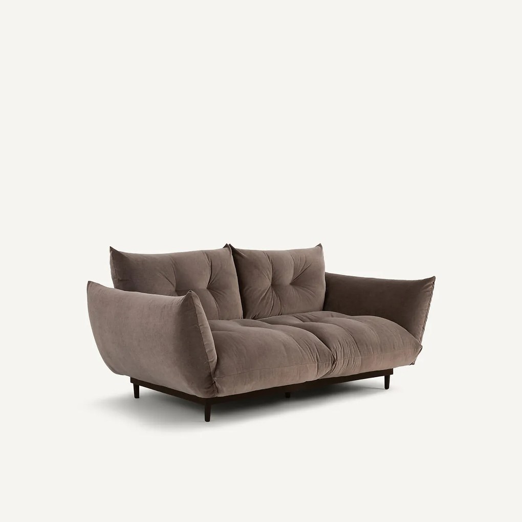 3-zits compacte bank in stoned fluweel, VITORIA