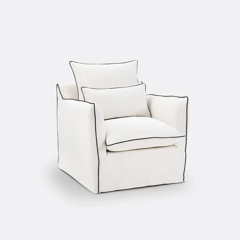 Fauteuilhoes, dik linnen, Odna