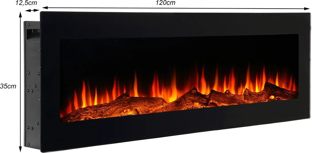 LumberQ In- opbouwsfeerhaard Kira 120 x 35 x 12,5 cm - 2e KEUS