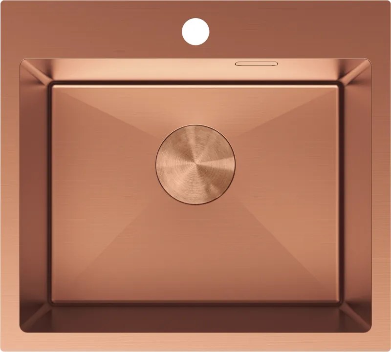 Mexen Solix roestvrijstalen spoelbak 1-komerig 500 x 450 mm, koper - 6402501000-65