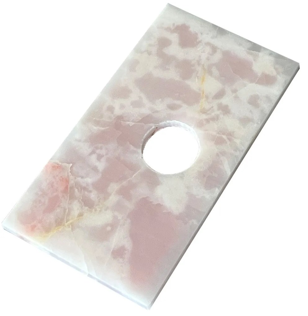 Fontana Pink Onyx Micro Marble toiletmeubel 40cm kasteel bruin