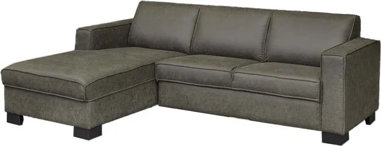 Loungebank - Shuffle - links - lederlook Missouri antraciet 02