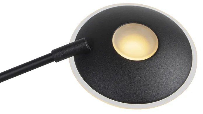 Moderne vloerlamp zwart incl. LED met leesarm - Ibiza