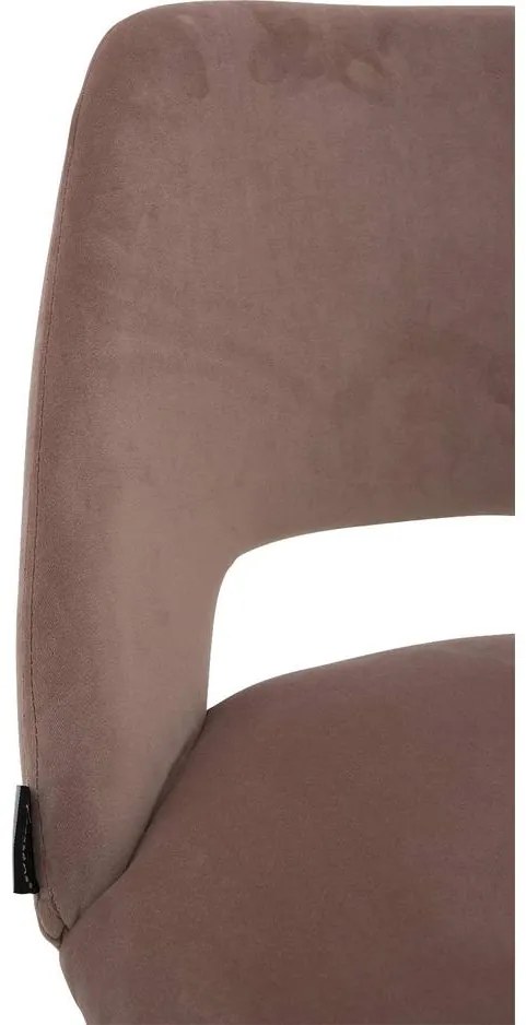 Goossens Eetkamerstoel Emma roze microvezel leuning, elegant chic