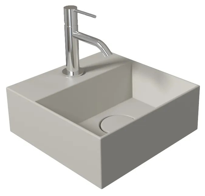 Salenzi Spy Fontein met clickwaste 30x30 cm mat grijs