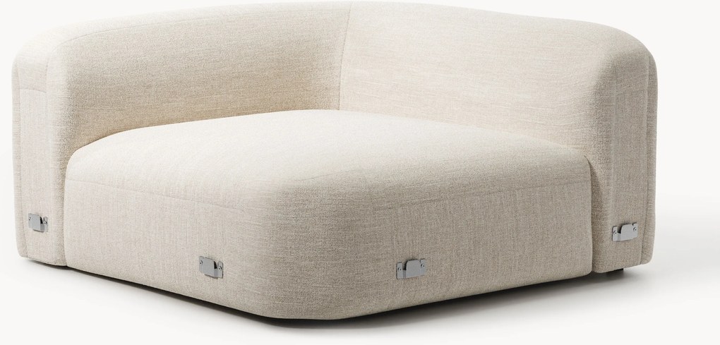 Afgeronde hoekmodule Wolke van bouclé
