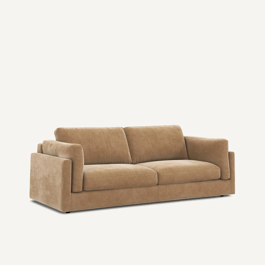 Slaapbank in stonewashed fluweel, CESAR