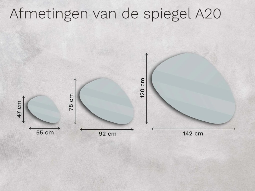 Organische LED spiegel met verlichting A20