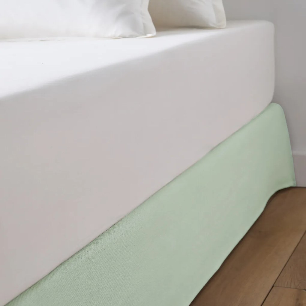 Effen bedrand in zuiver katoen Panama