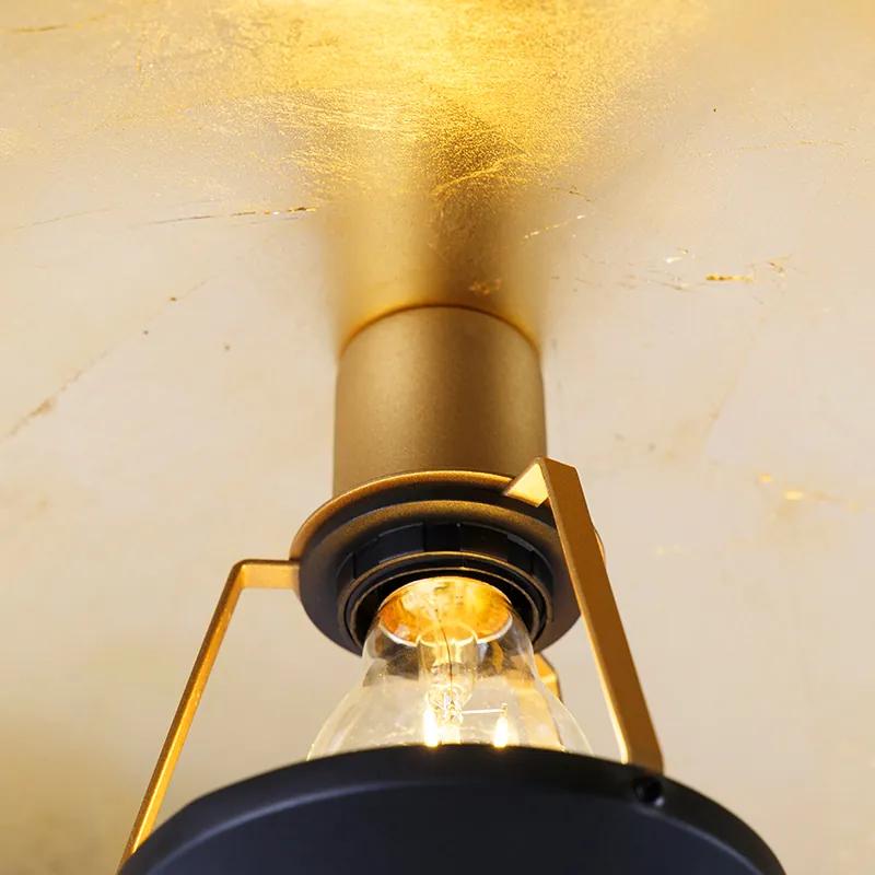 Vintage plafondlamp zwart met goud 60 cm - Emilienne Modern E27 rond Binnenverlichting Lamp