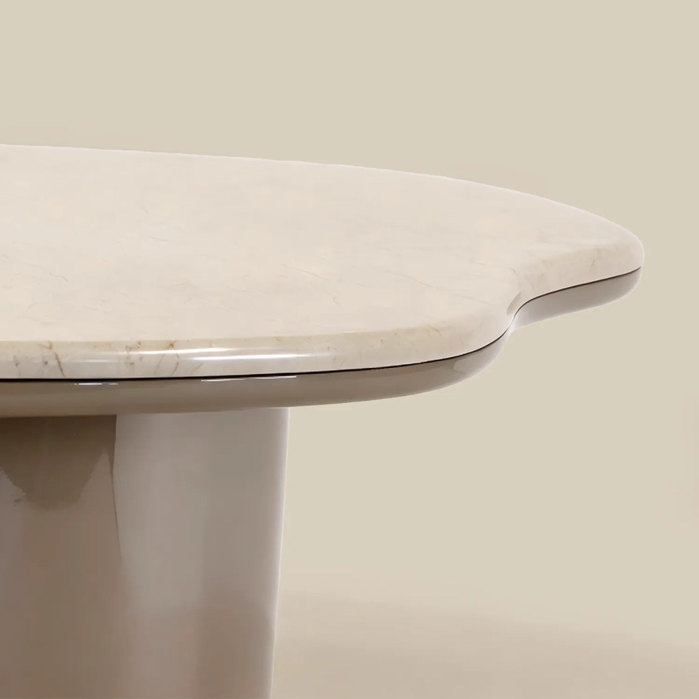 Salontafel Hoogglans Marmer Organisch - 100.5 X 79cm.