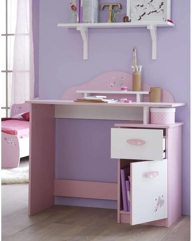 Demeyere bureau Papillon - roze - 95,7x100,7x50,1 cm - Leen Bakker