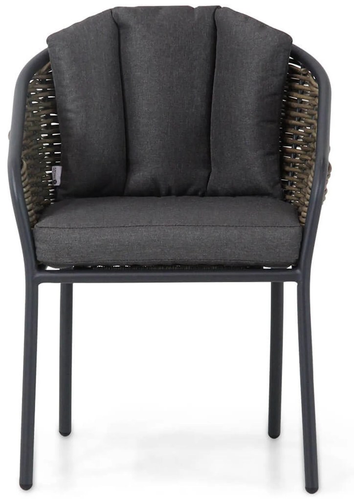 Tuinset 6 personen 240 cm Aluminium/wicker Grijs Santika Furniture Santika Tika