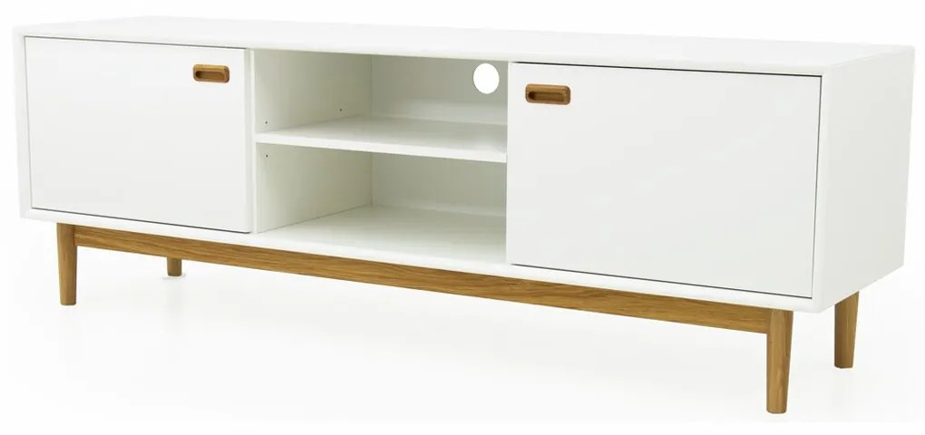 Tenzo Svea Scandinavisch Tv-meubel Wit Met Eiken - 170x44x57cm.