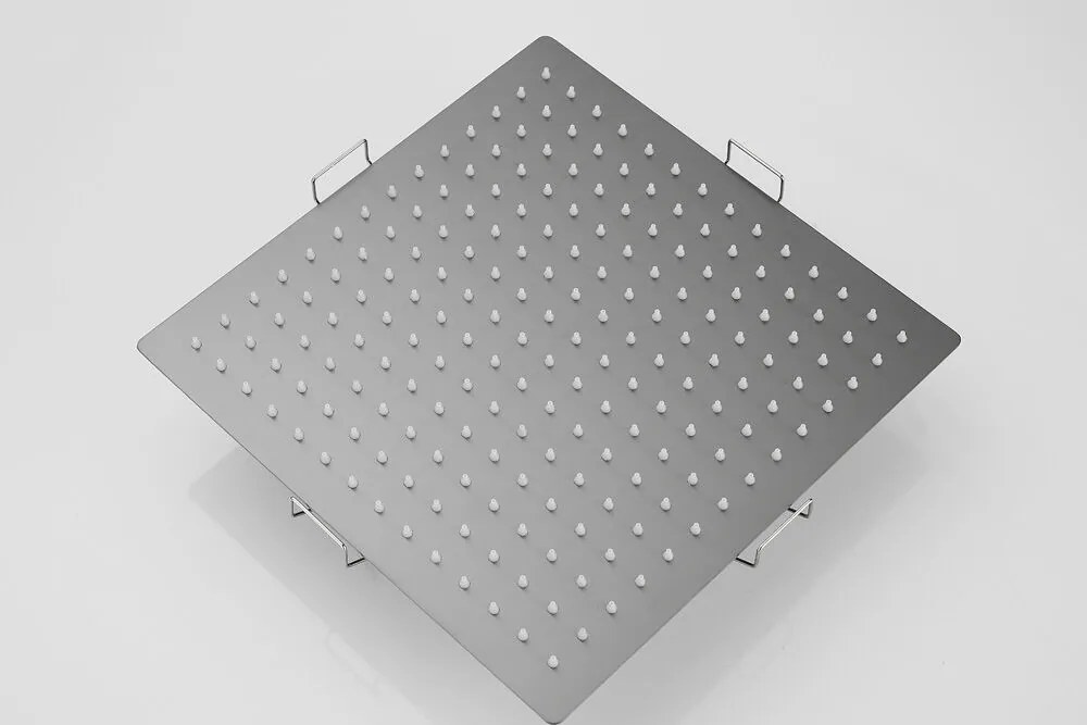 Saniclear Plus inbouw regendouche met inbouw douchekop 30x30cm, glijstang en staafhanddouche verouderd ijzer - gunmetal