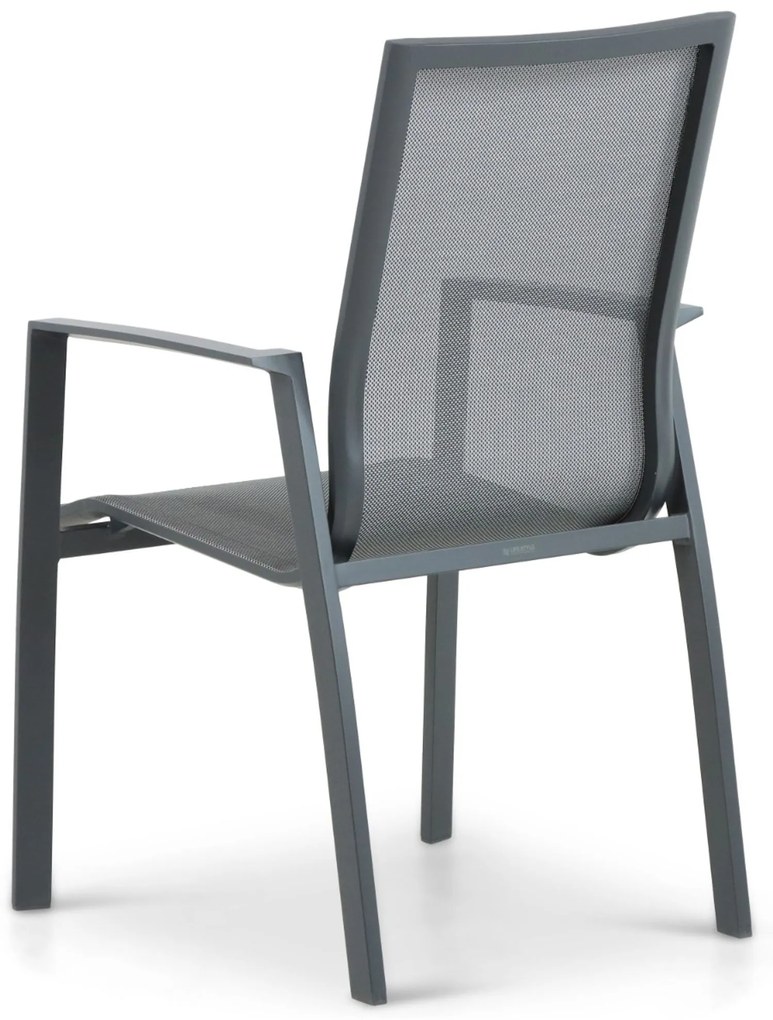 Tuinset 4 personen 90 cm Aluminium/textileen Grijs Lifestyle Garden Furniture Ultimate/Weston