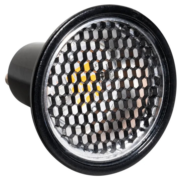 Set van 5 GU10 dimbare LED lampen 50mm honey rate 6W 400 lm 3000K
