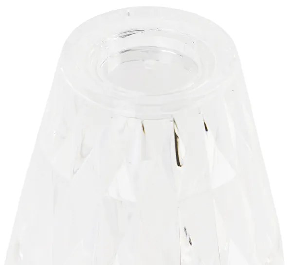 Buitenlamp Tafellamp transparant incl. LED IP54 oplaadbaar - Crystal Klassiek / Antiek IP54 Buitenverlichting rond Lamp