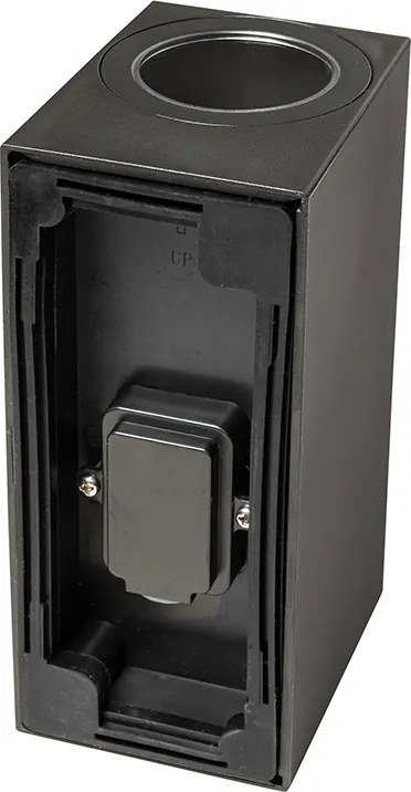 Moderne buiten wandlamp zwart kunststof 2-lichts - Baleno