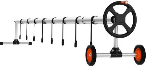 VEVOR zwembadfolie haspel aluminiumlegering zwembadhaspel 6008x575x620mm zwembadafdekking 5 secties haspel zeildoek 40 kg draagvermogen zeildoek haspel rolsysteem zonnezeildoek