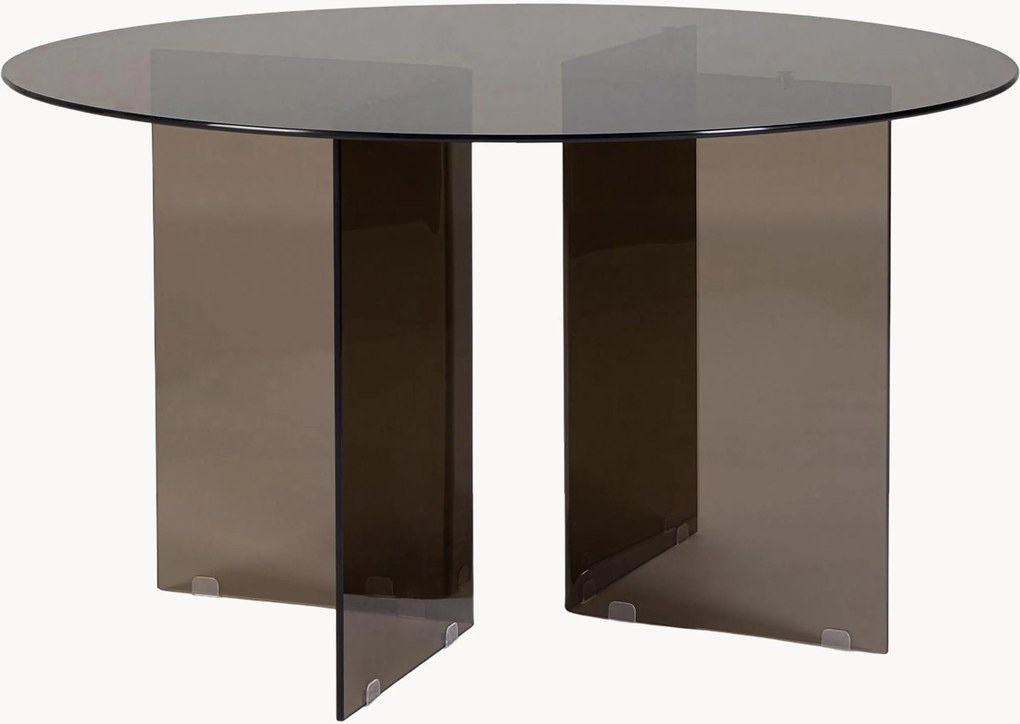 Ronde glazen eettafel Iride