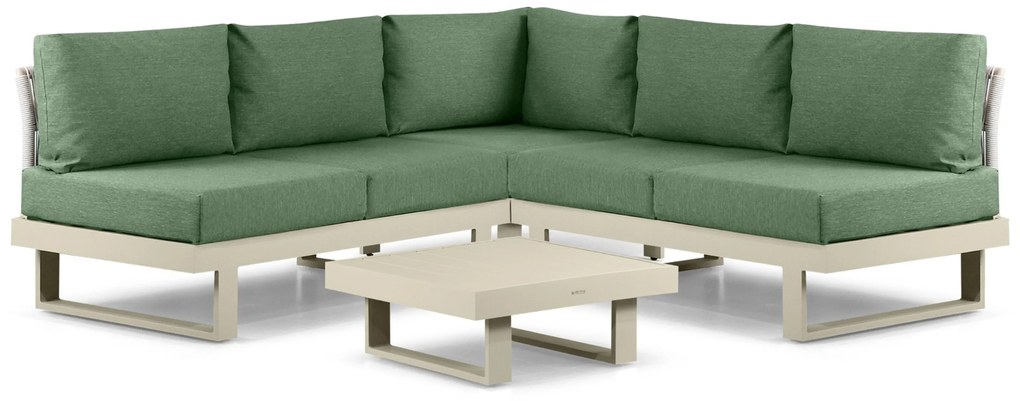 Hoek loungeset 5 personen Aluminium Taupe  Lifestyle Garden Furniture Lorenzo