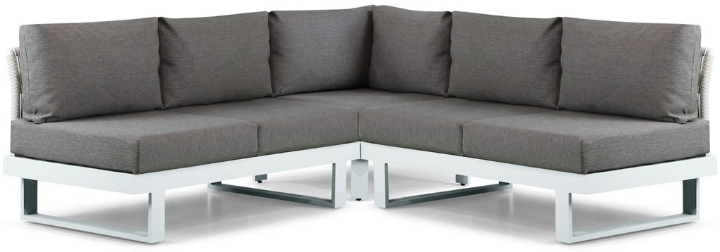Hoek loungeset 5 personen Aluminium Wit  Lifestyle Garden Furniture Lorenzo