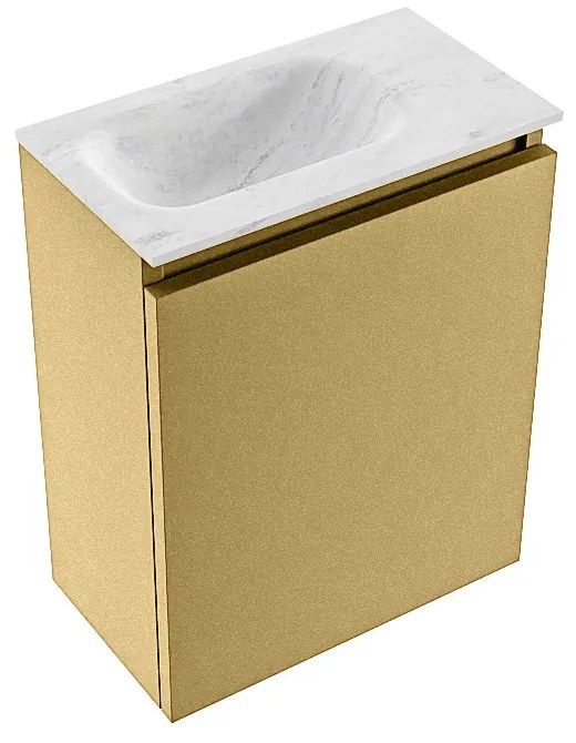 Mondiaz Ture DLux toiletmeubel 40cm oro met wastafel opalo links zonder kraangat