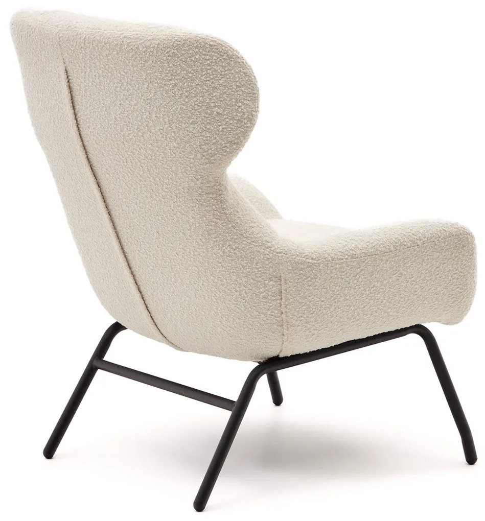 Kave Home Belina Moderne Fauteuil Wit Boucle