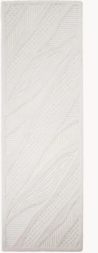 Handgetufte hoog-laag wollen loper Sculptured Abstract