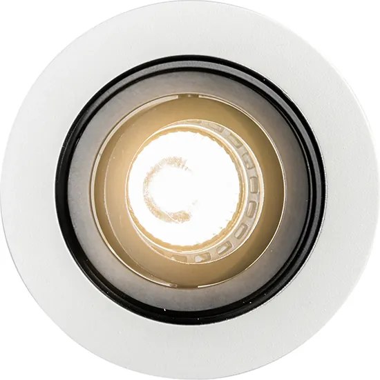 Smart inbouwspot wit met staal incl. Wifi GU10 - Rondoo