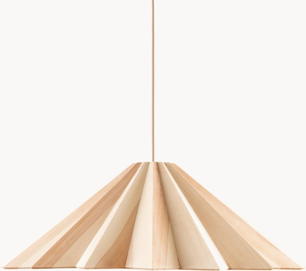 Handgemaakte hanglamp Stratus van grenenhout, in verschillende formaten