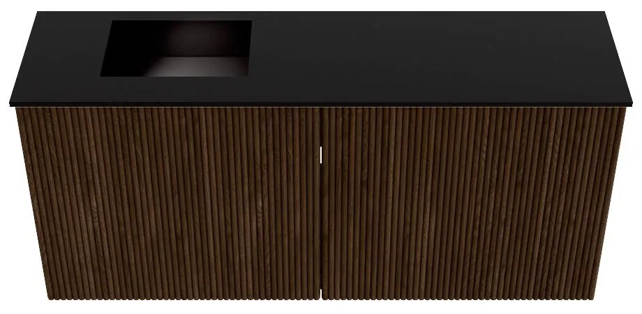 Mondiaz Joya 90cm toiletmeubel walnut met wastafel faye links zonder kraangat urban