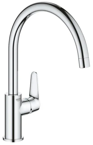 GROHE BauCurve Keukenkraan - hoog - draaibare uitloop - chroom 31536001