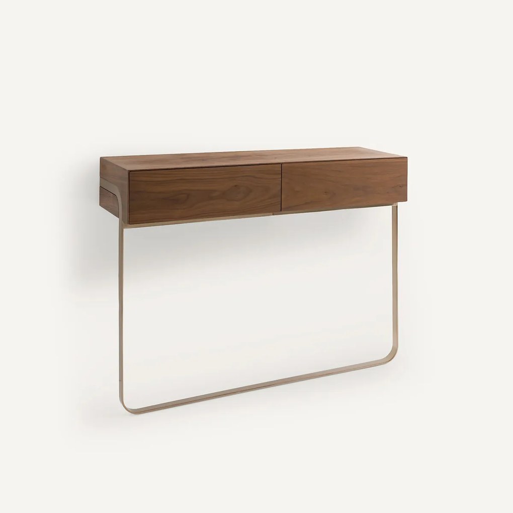 Wandconsole in walnootfineer, Merten