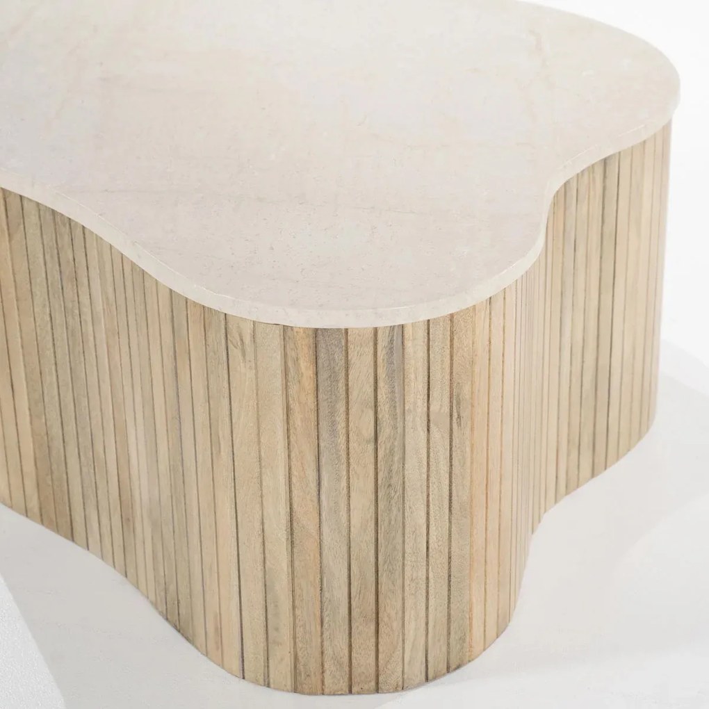Salontafel Met Marmer Blad Groot - 83 X 72cm.