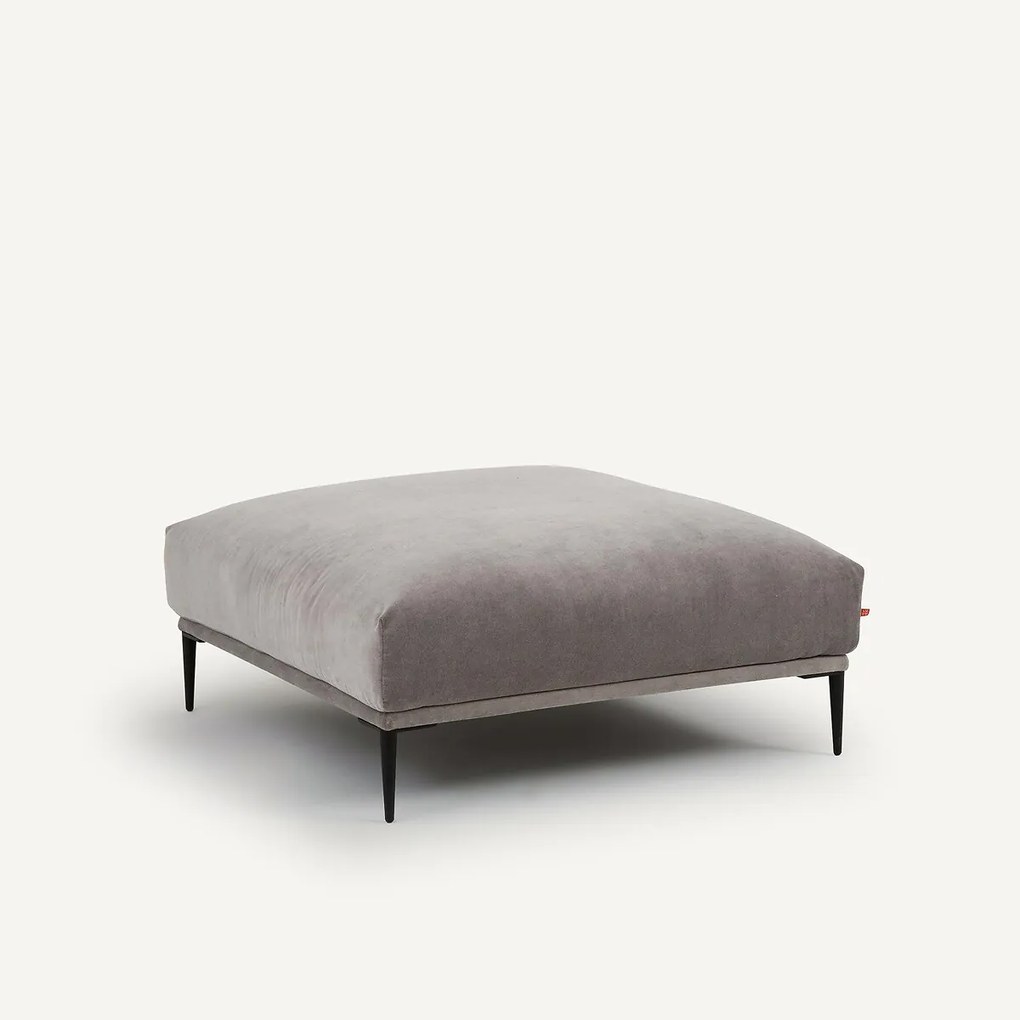 XL fluwelen poef, Oscar, ontwerp Emmanuel Gallina