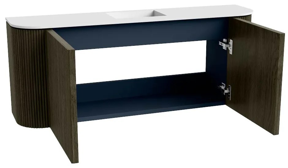 Mondiaz Joya 105cm toiletmeubel ronding links/rechts shadow met wastafel faye midden zonder kraangat talc