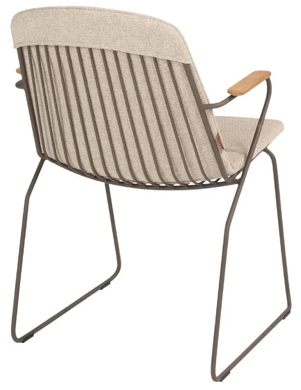 4 Seasons Outdoor Veneto dining set terre met Prado tafel met keramisch blad 240 x 105 cm Tuinset bruin weerbestendig