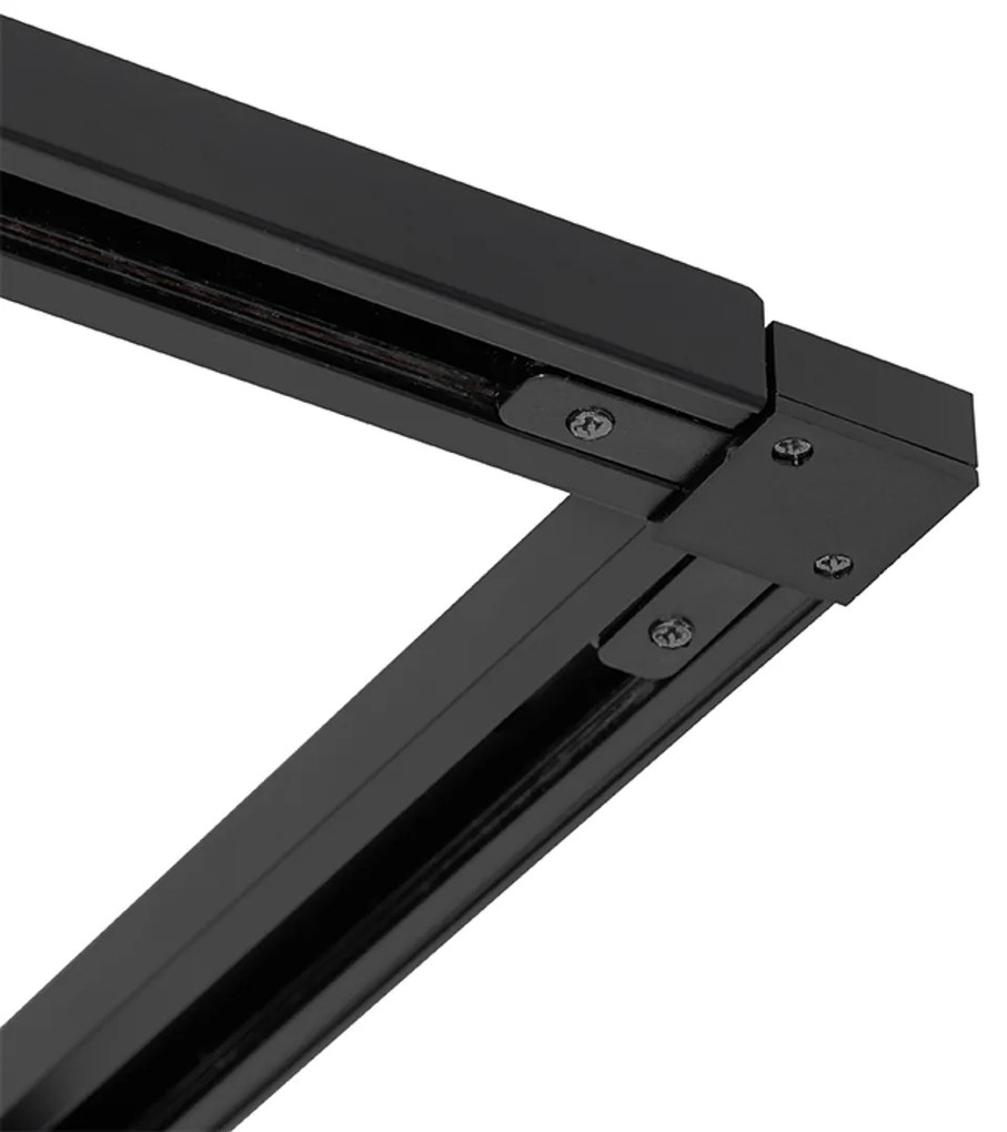 Modern railsysteem met 5 spots zwart 1-fase  - Iconic Suplux