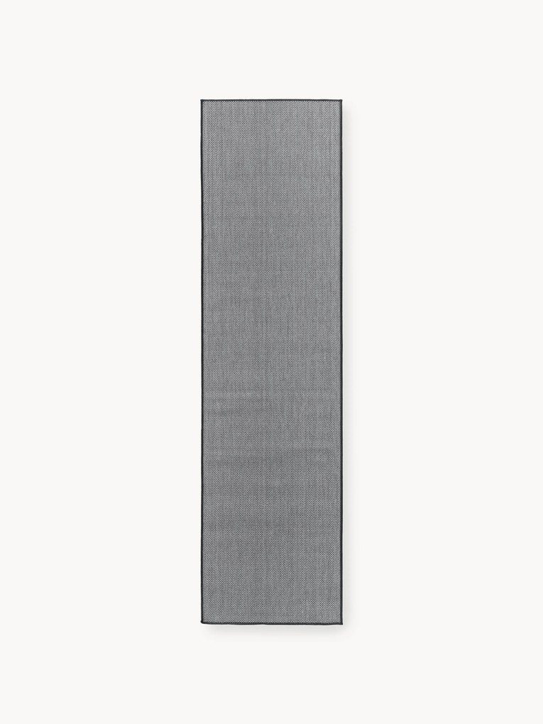 Outdoor dubbelzijdige loper Cort met zigzag patroon