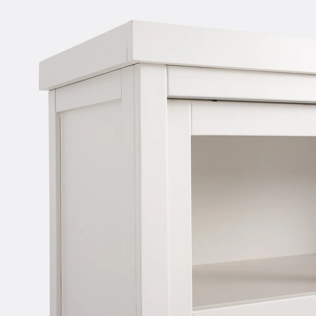 Vitrine boekenkast met 2 schuifdeuren, Lunja
