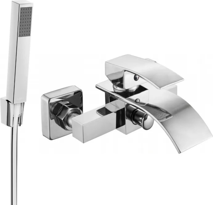 Mexen Aries R77 badkraan met doucheset, chroom - 74483R77-00