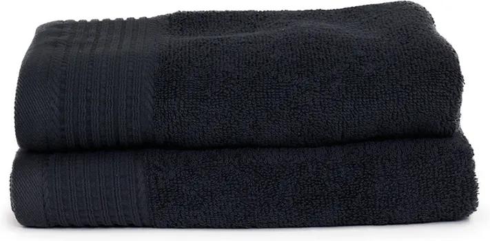 The One Towelling 2-PACK: Handdoek Basic - 50 x 100 cm - Zwart